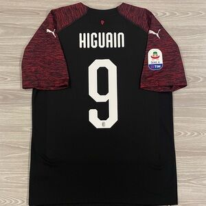 Puma 2018/19 AC Milan Higuain #9 Soccer Jersey Serie A Black Men’s Size Medium